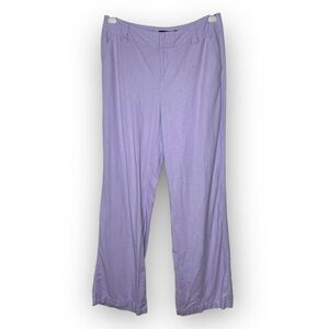 Chadwicks Purple Linen Blend Wide Leg Pants Women’s Size 12 Tall